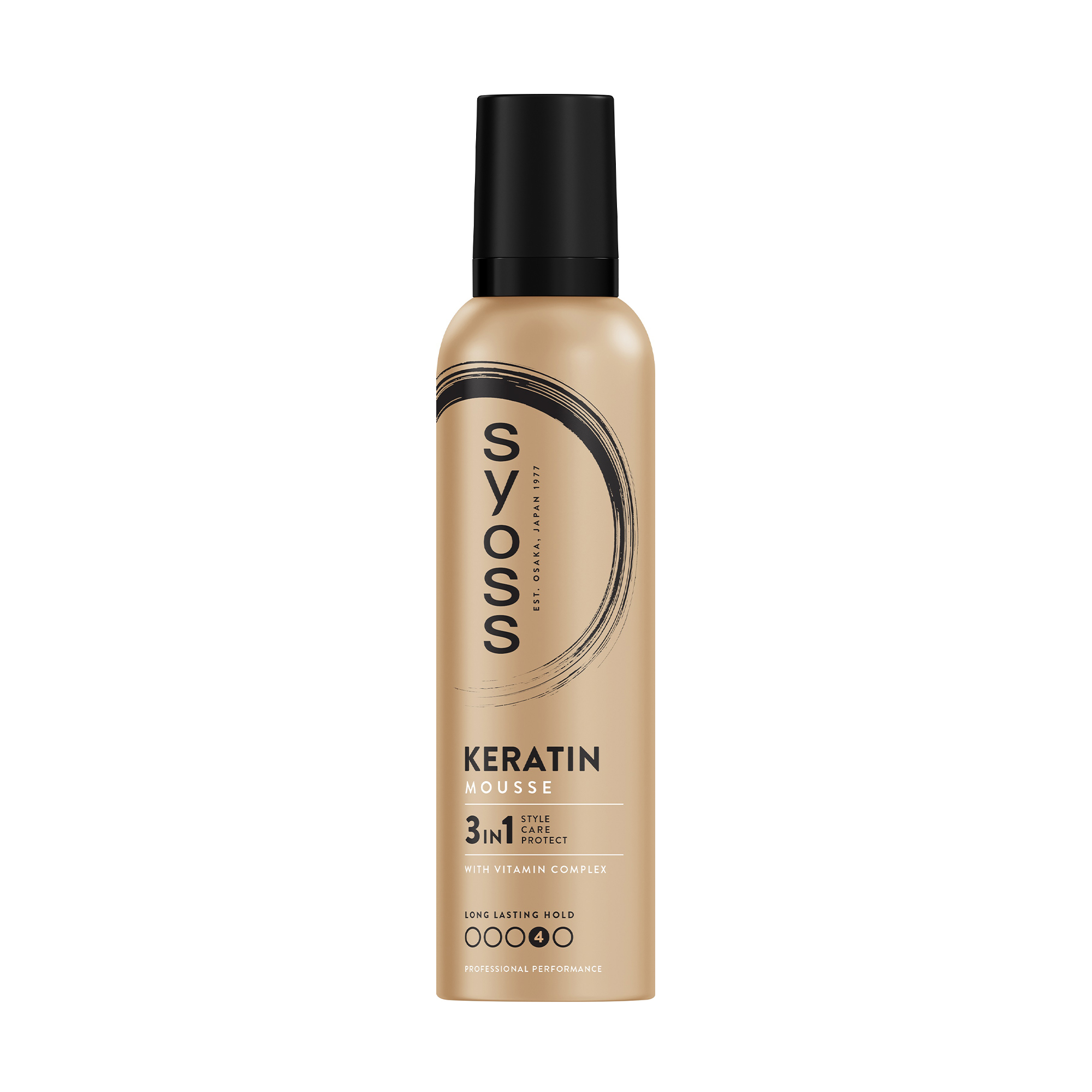 Катерина Мусс для укладки волос SYOSS Keratin Mousse фиксация 4 (экстрасильная), 250 мл photo
