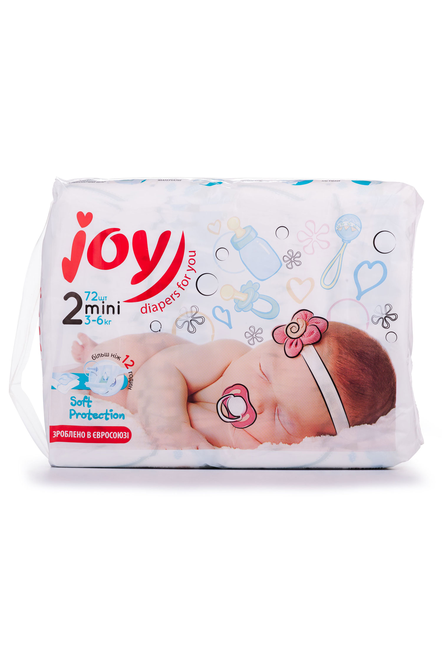 Підгузки Joy Soft Protection р2 3-6кг 72 шт - купити в інтернет