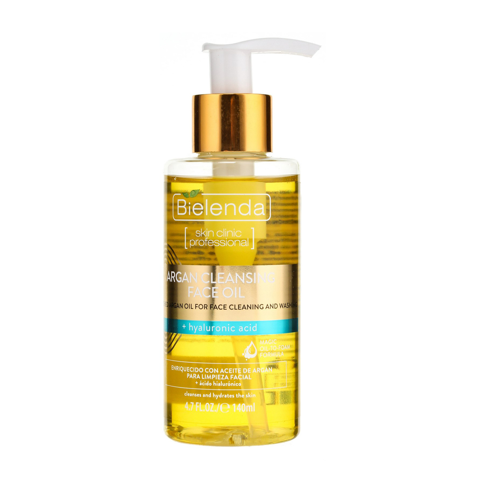 Надія Аргановое масло для очистки и умывания лица Bielenda Argan Cleansing Face Oil с гиауроновой кислотой, 140 мл photo