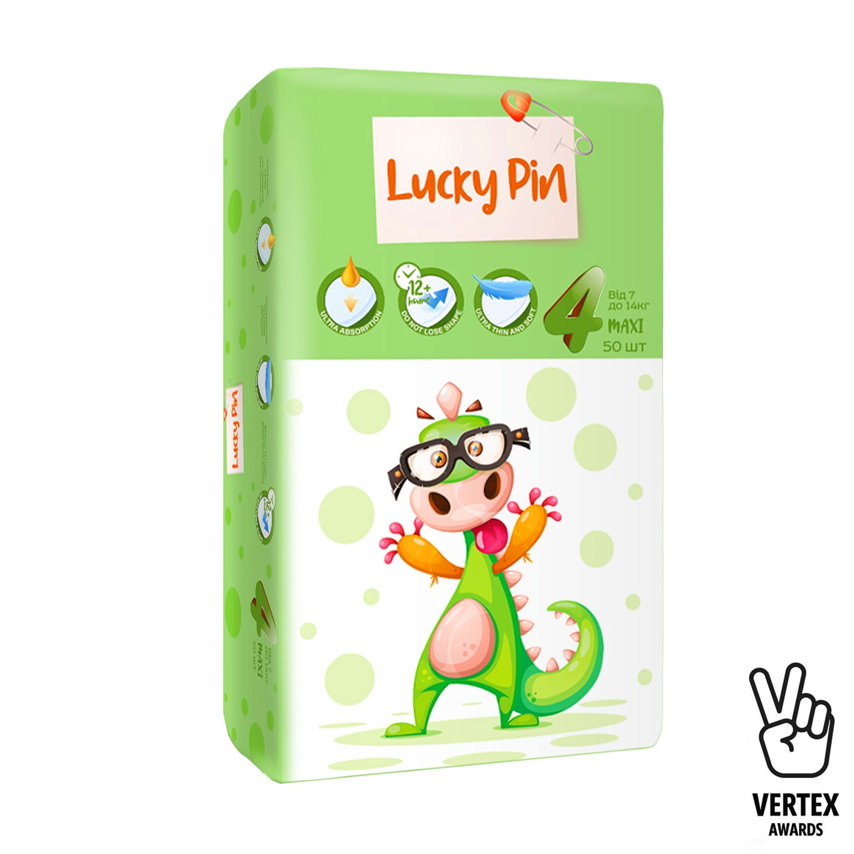 Підгузки LuckyPin Maxi 4 (7-14 кг), 50 шт — на EVA.UA — купити