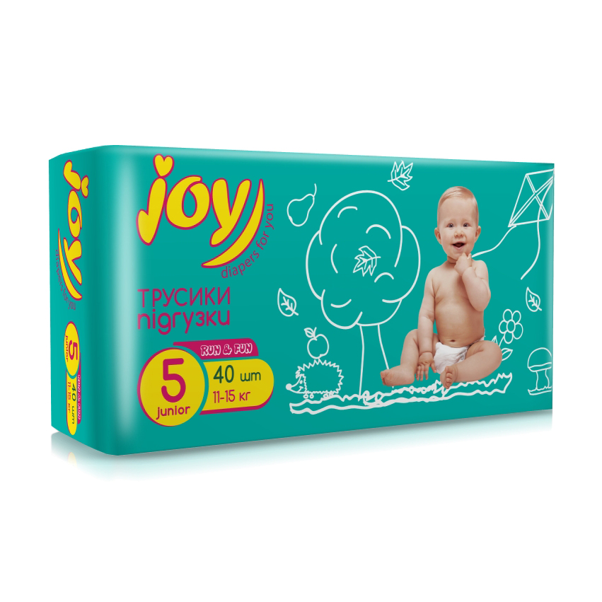 Катерина Трусики-підгузки Joy Run & Fun розмір 5 (11-15 кг), 40 шт photo