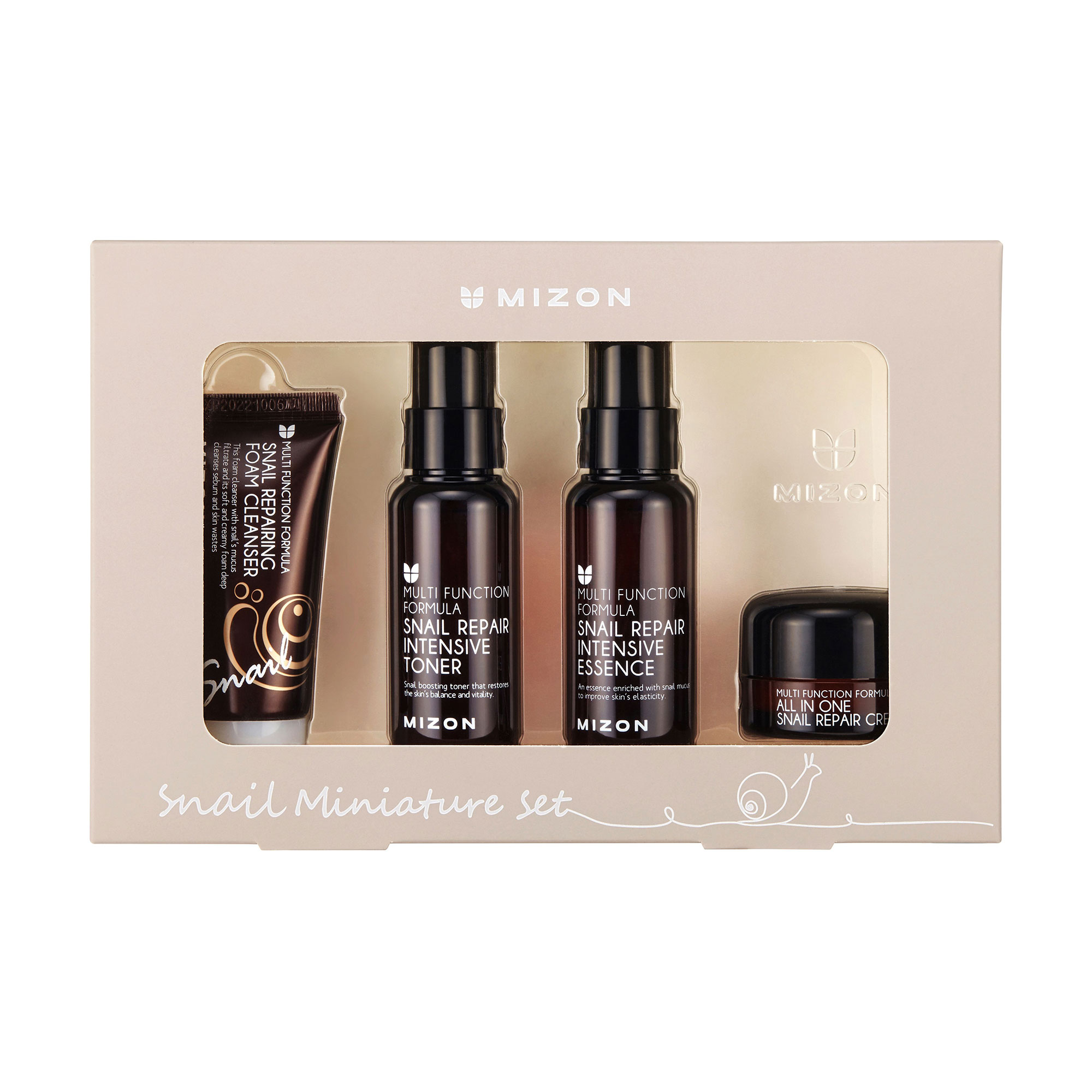 Набор для лица с муцином улитки Mizon Snail Miniature Set (пенка