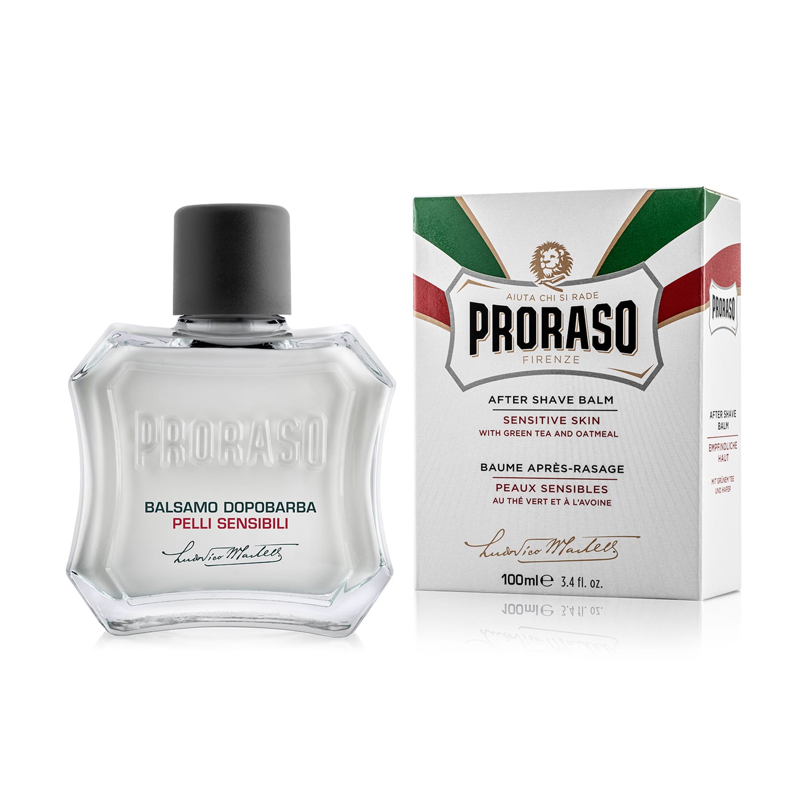 Лілія Бальзам после бритья Proraso After Shave Balm Sensitive Skin для чувствительной кожи с экстрактом зеленого чая и овса photo