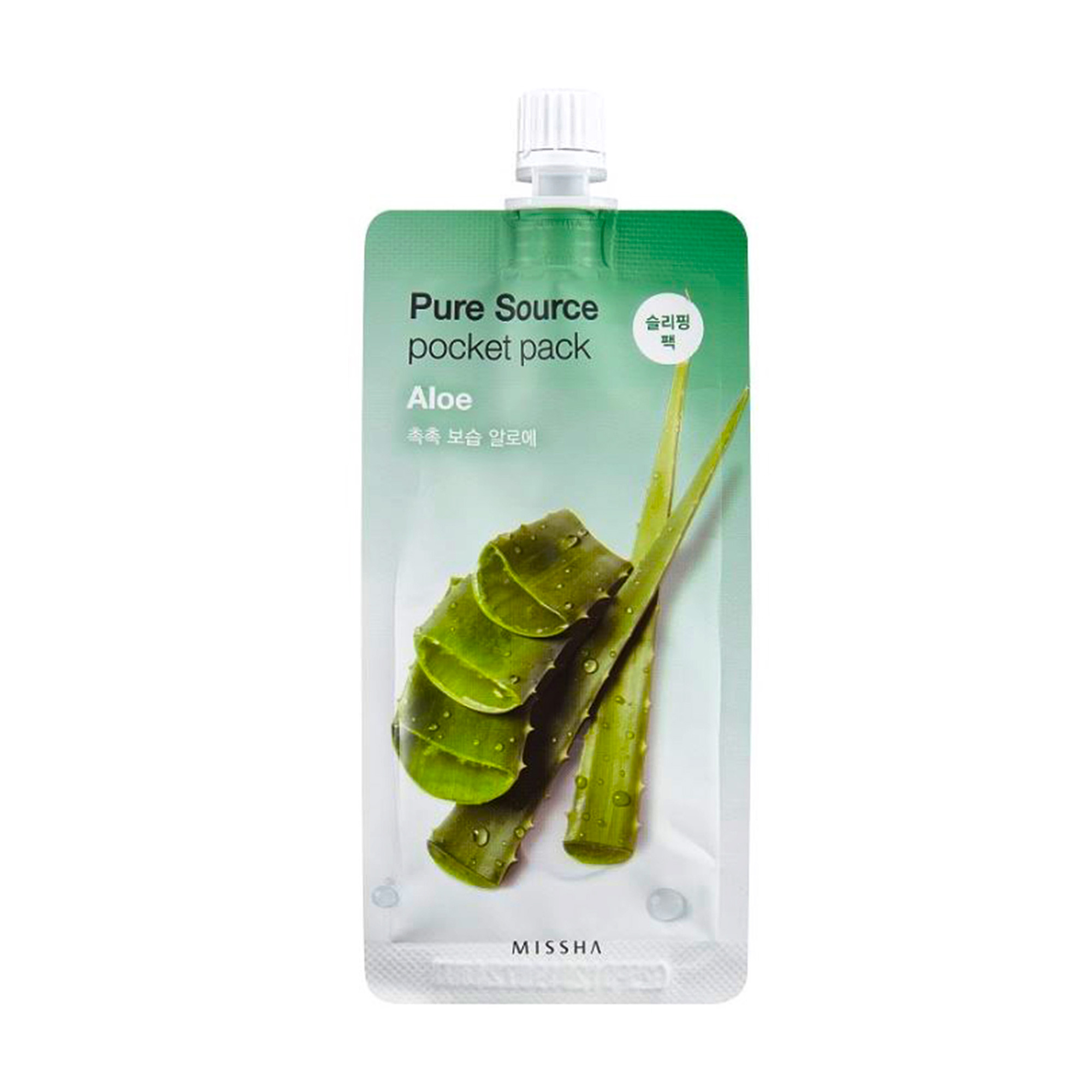 Валентина Ц. Ночная маска для лица Missha Pure Source Pocket Pack Aloe с экстрактом алоэ вера, 10 мл photo