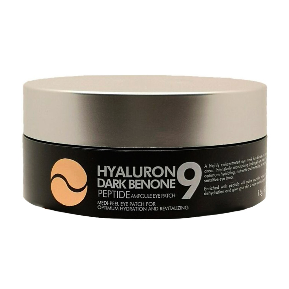 Олена Гидрогелевые патчи для глаз Medi-Peel Hyaluron Dark Benone Peptide 9 Ampoule Eye Patch от темных кругов, с пептидами, 60 шт photo
