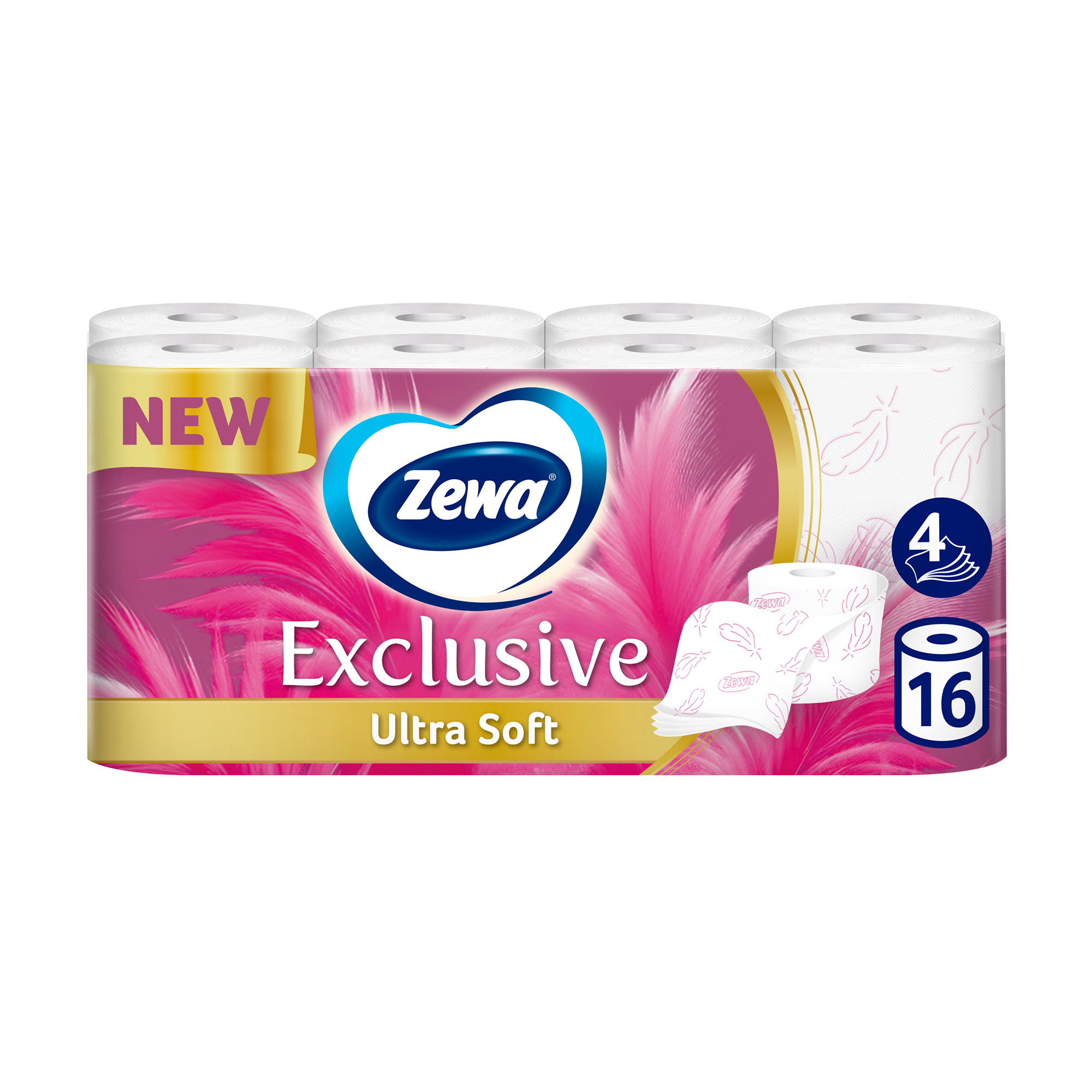 Алла Туалетная бумага Zewa Exclusive Ultra Soft 4-слойная, 16 рулонов photo