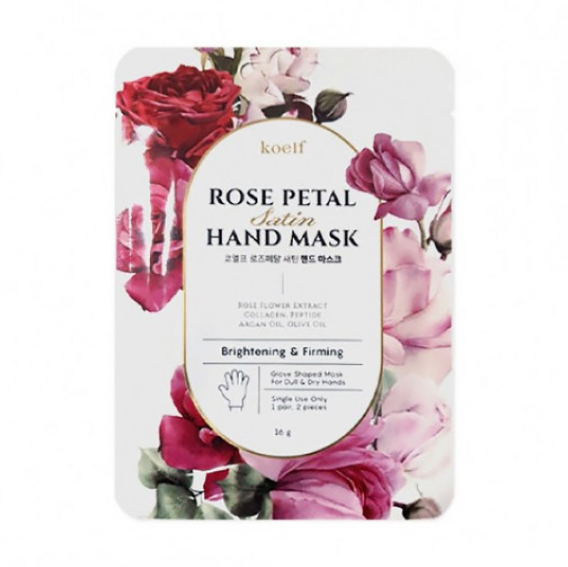 Діана Укрепляющая маска-перчатки для рук Koelf Rose Petal Satin Hand Mask, 16 г photo