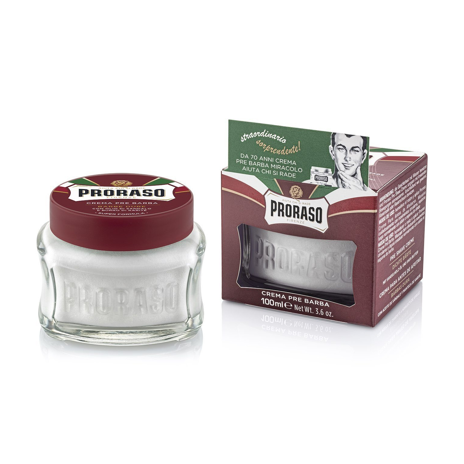 Віктор Крем перед голінням Proraso Sandalwood Pre-Shaving Cream з олією ши та олією сандалу, для жорсткої щетини, 100 мл photo