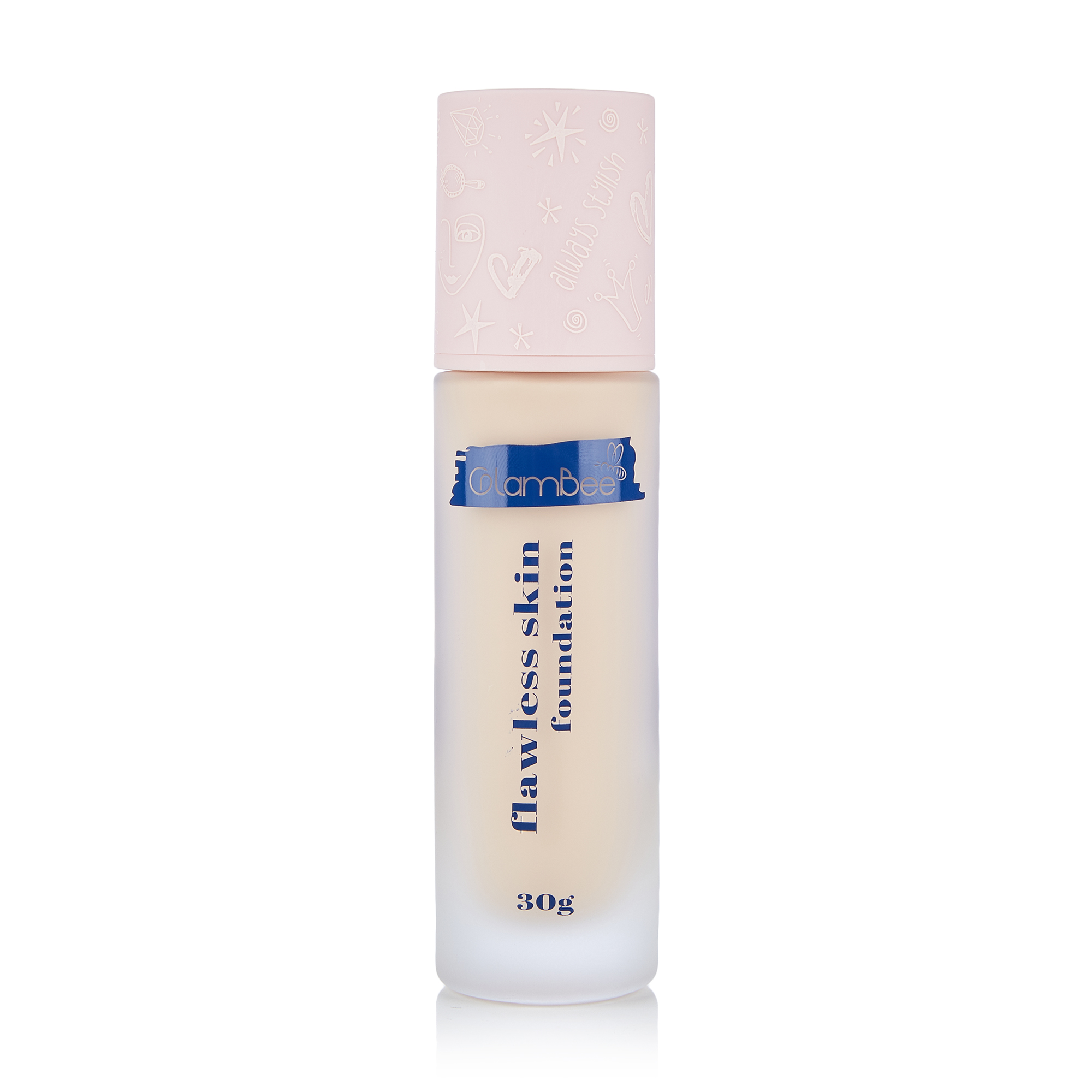 абвгд Тональная основа для лица GlamBee Flawless Skin Foundation 101 Light Beige, 30 г photo