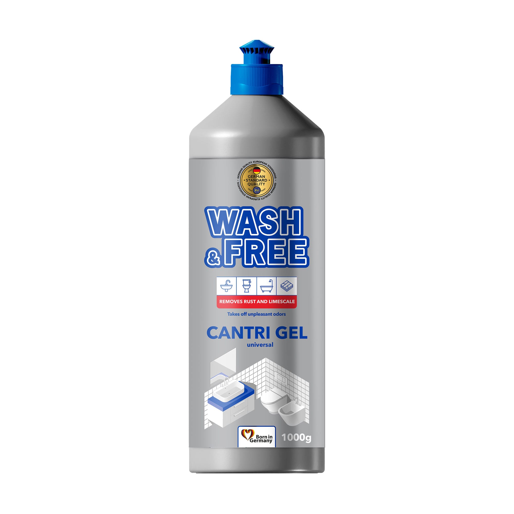 Ирина Универсальное чистящее средство Wash & Free Das Sanitary Сантри гель, 1 кг photo