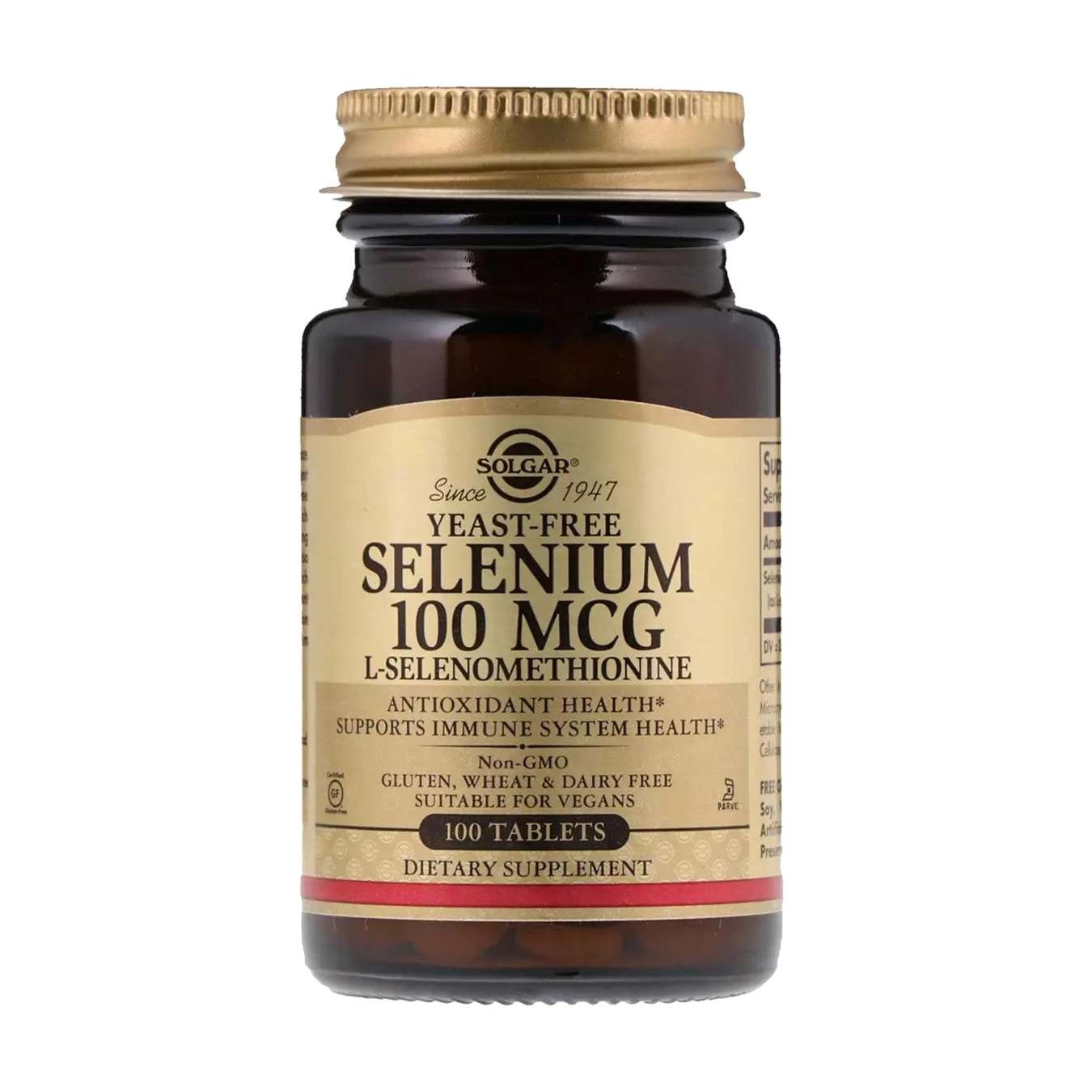 В'ячеслав Ш. Селен Solgar Selenium L-Selenomethianine бесдрожжевой 100 мкг, 100 таблеток photo
