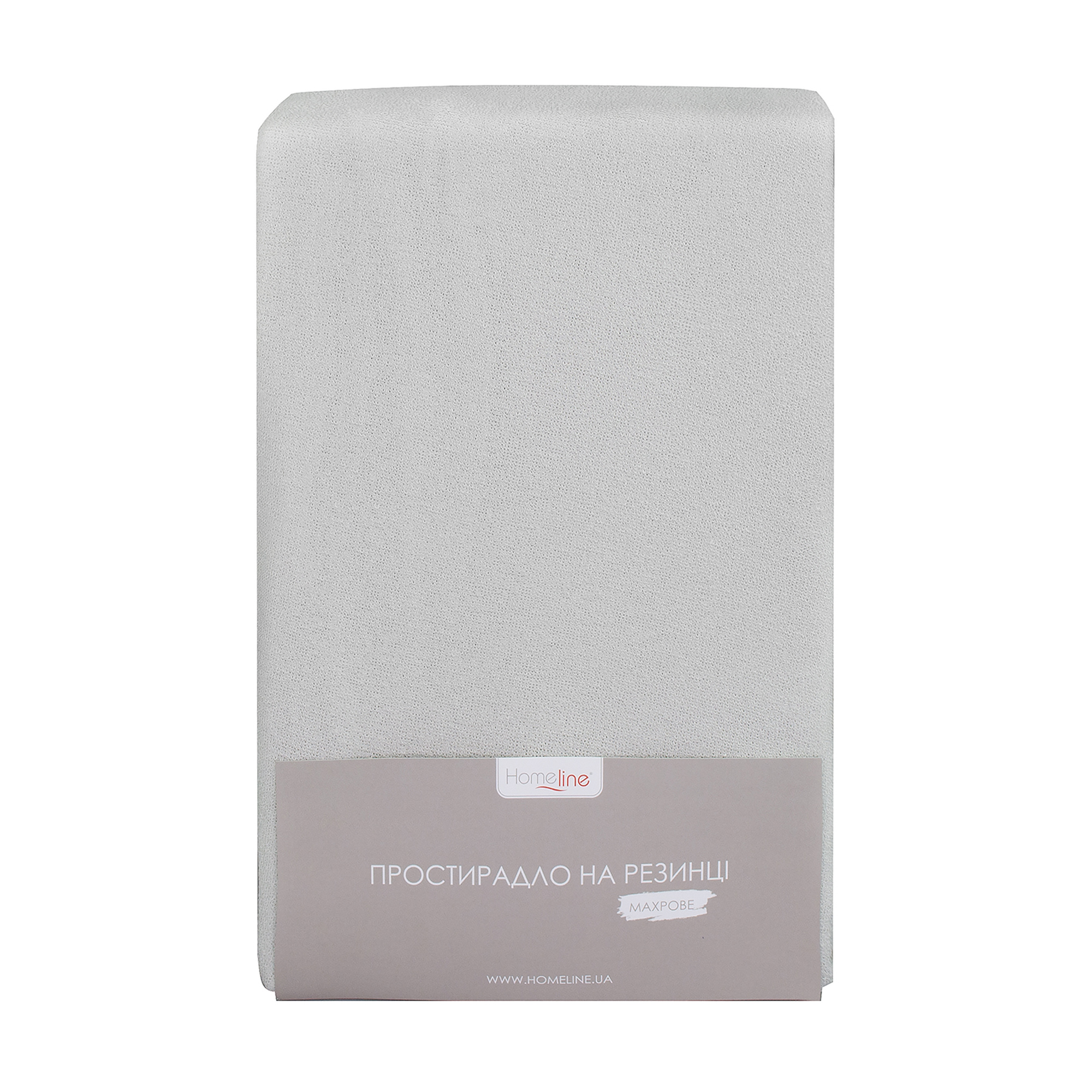 Татьяна Махровая простынь на резинке Home Line светло-серая, 140*200 см (155243) photo