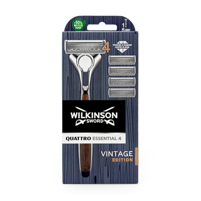 Бритва Wilkinson Sword Quattro Vintage Edition с 4 сменными