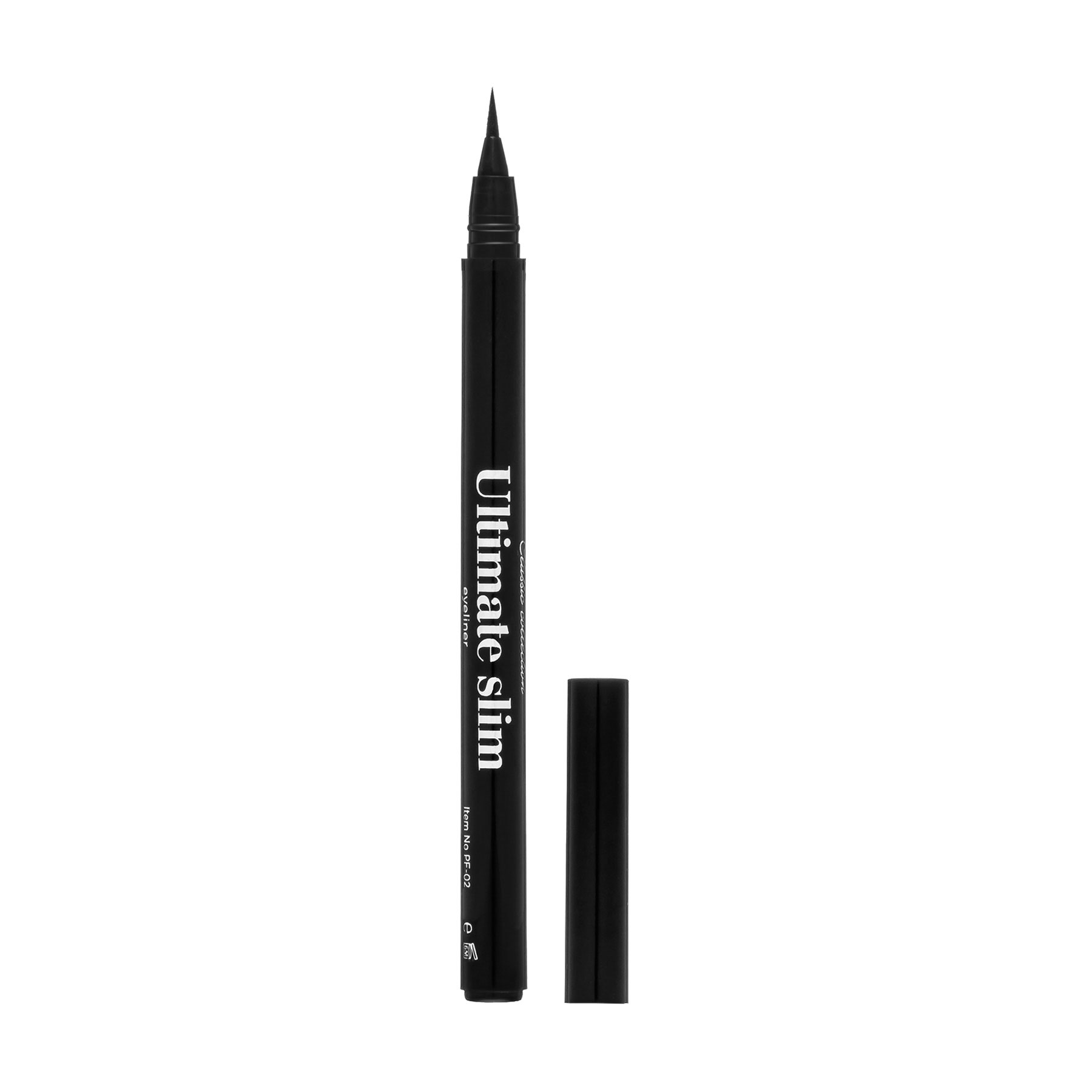 Ярослава Подводка-фломастер для глаз Parisa Cosmetics Ultimate Slim Eyeliner PF02, Black, 0.6 мл photo