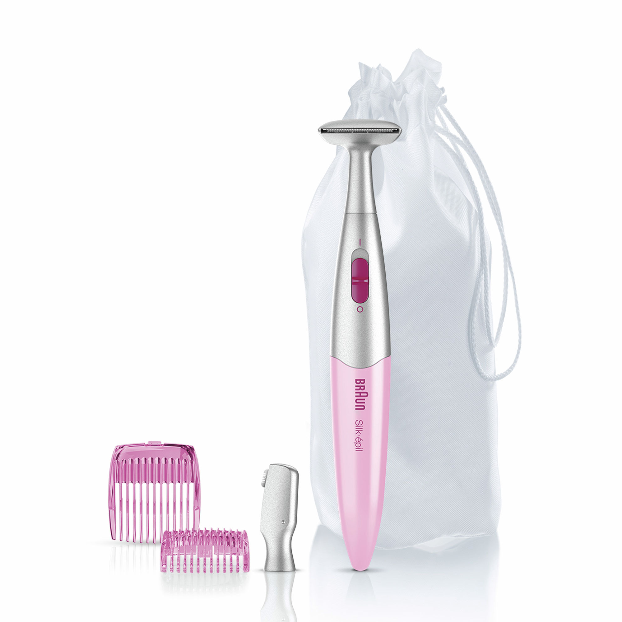 Оля С. Триммер для зоны бикини Braun Silk-epil FG1100 Pink с 4 насадками photo