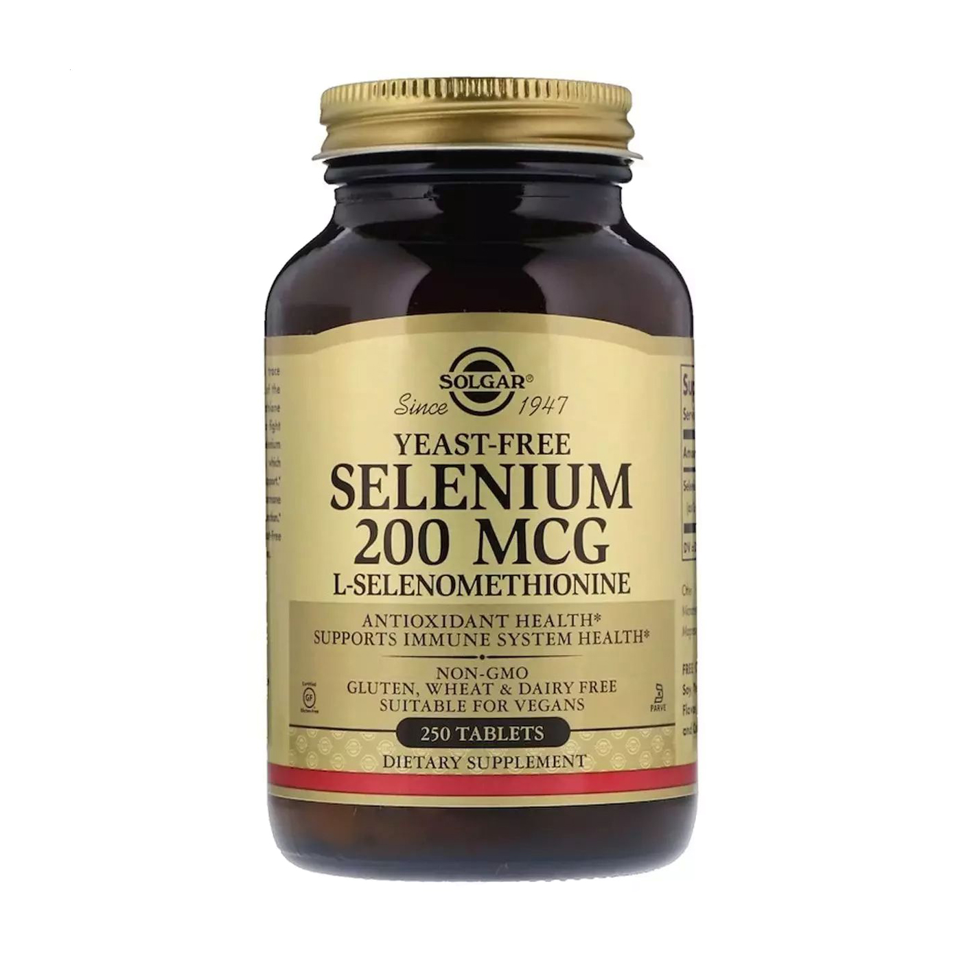 Неллі Селен Solgar Yeast-Free Selenium 200 мкг, 250 таблеток photo