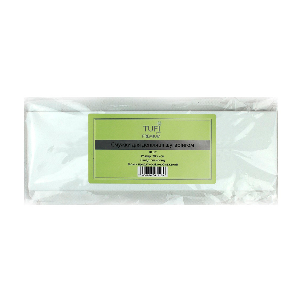 Юлія Б. Полоски для депиляции шугарингом Tufi Profi Premium, 20*7 см, 10 шт photo