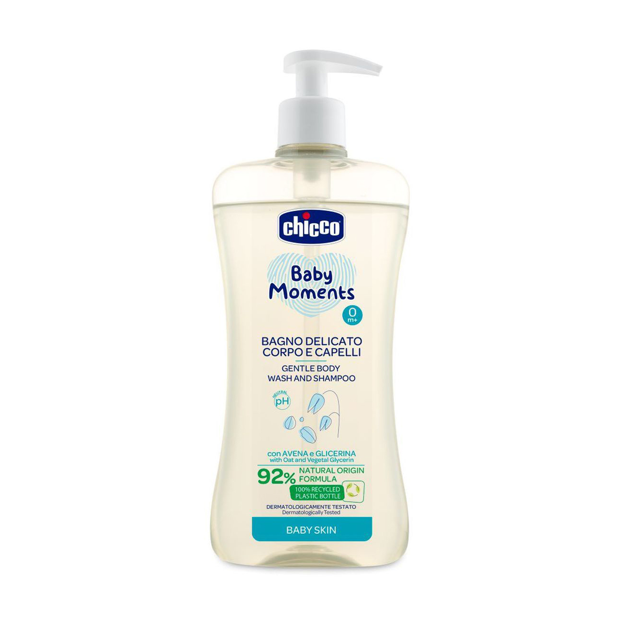 Сніжана Детский шампунь-гель 2 в 1 для волос и тела Chicco Baby Moments Без слез photo