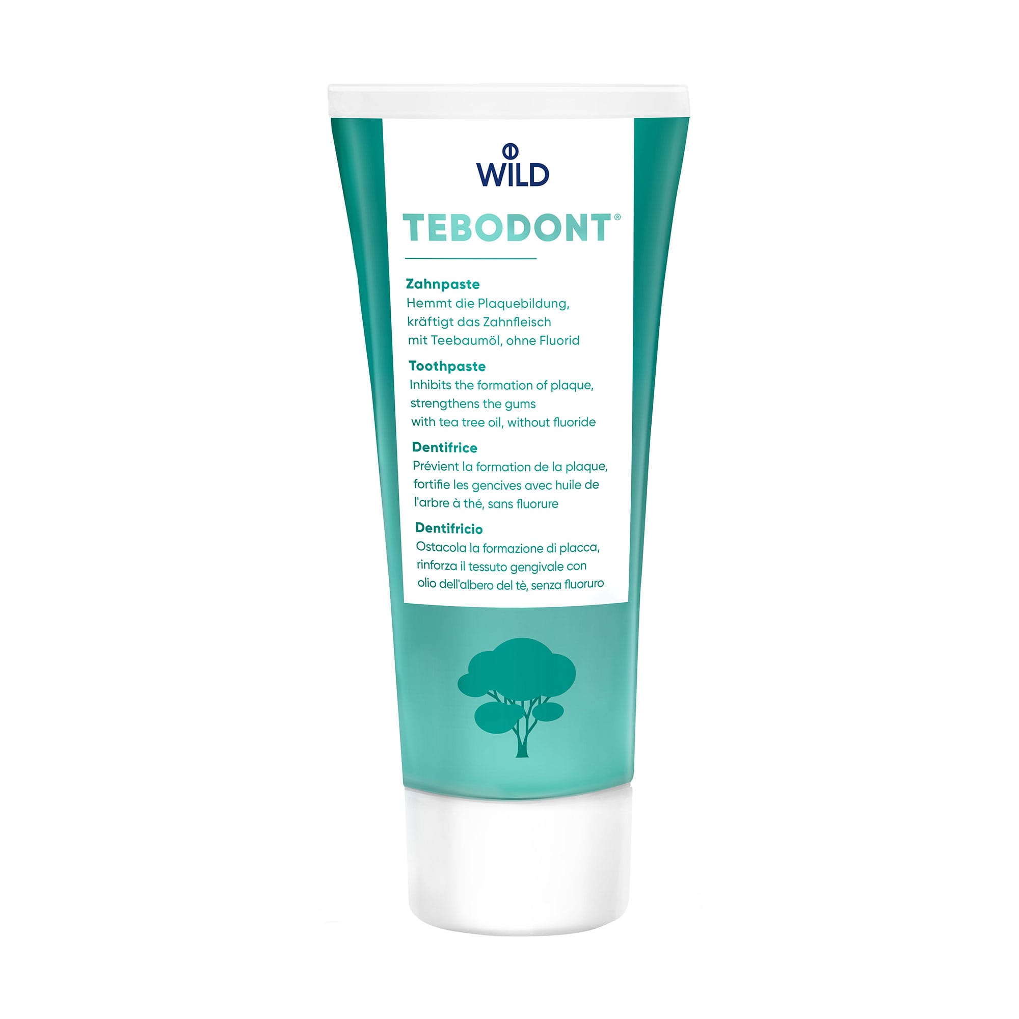 Зубна паста Dr. Wild Tebodont з олією чайного дерева, без фториду, 75 мл