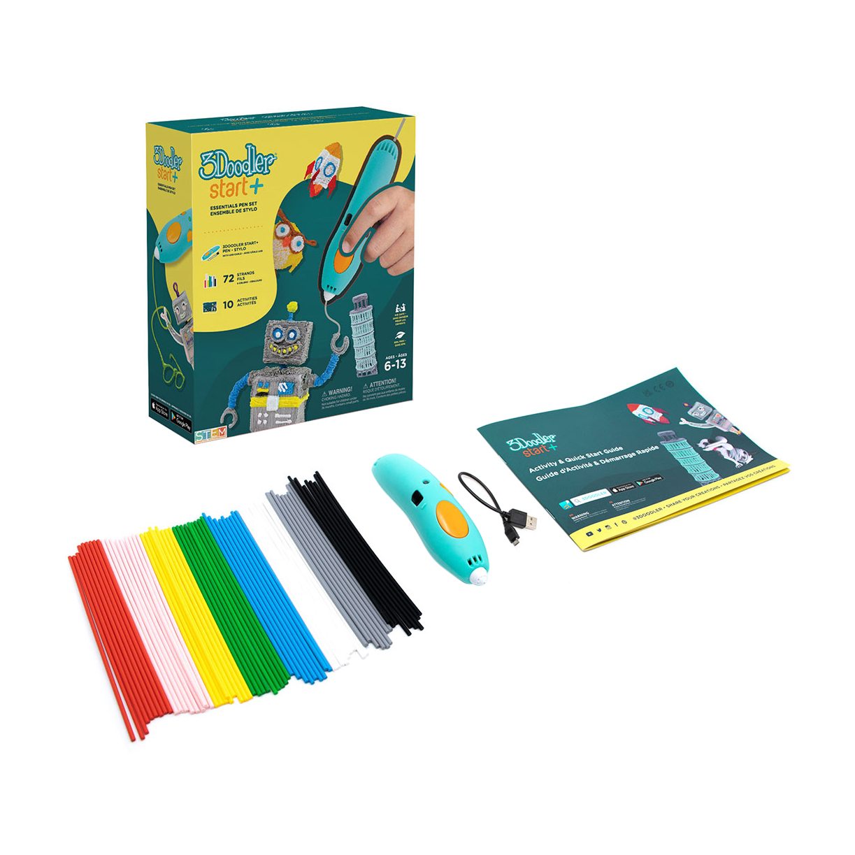 Марина 3D-ручка 3Doodler Start Plus для детского творчества, базовый набор Креатив, от 6 лет (SPLUS) photo