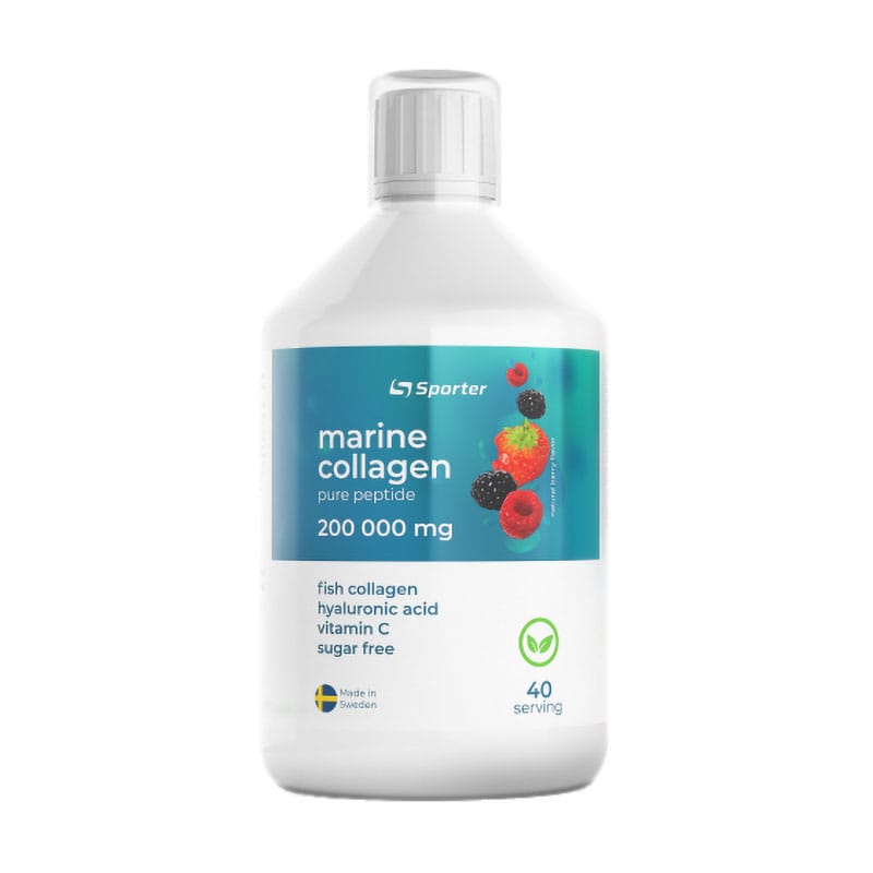 Олена Рыбный коллаген в форме пептидов Sporter Collagen Peptide 200000 мг, Лесные ягоды, в жидкости, 500 мл photo