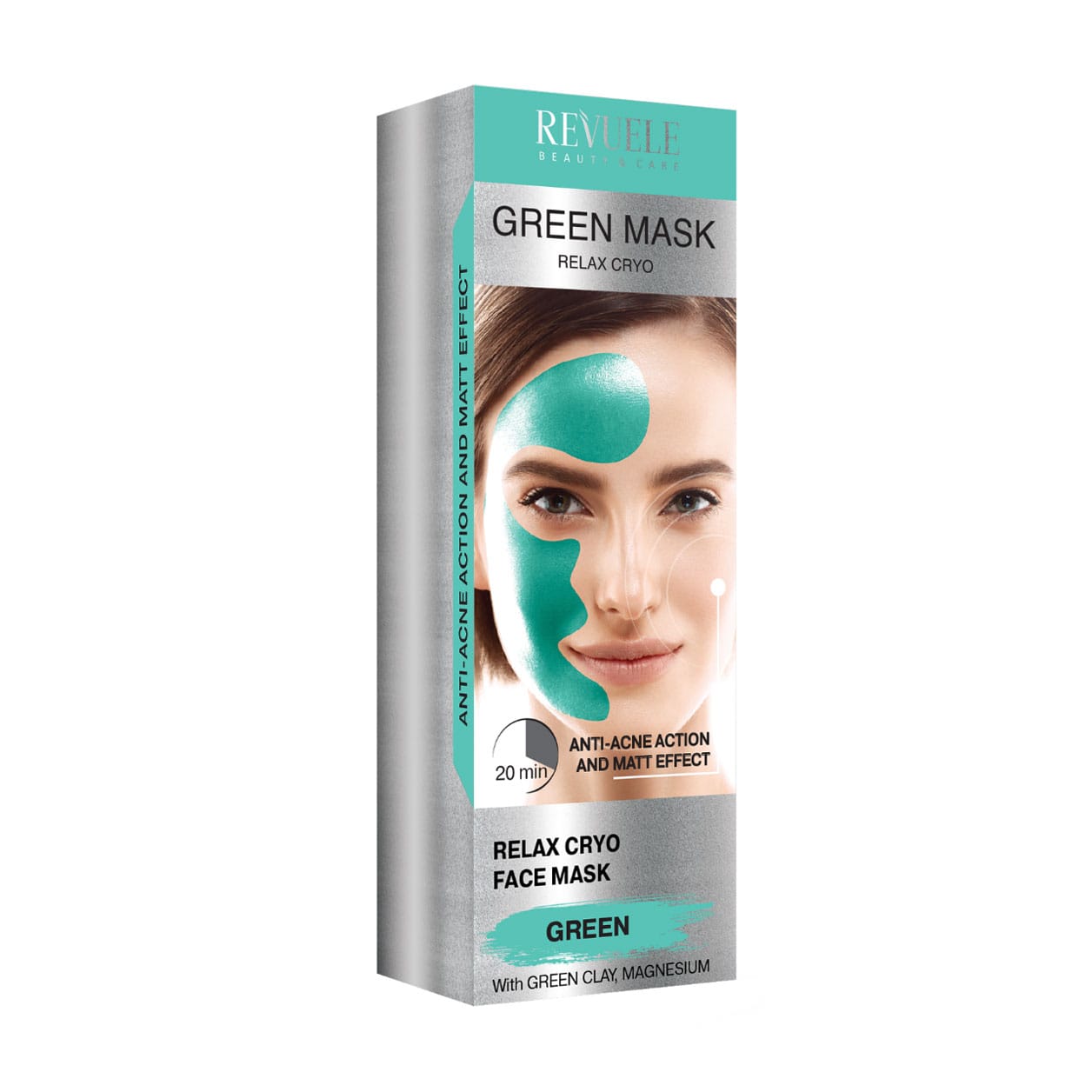 Зеленая маска Revuele Green Mask Cryo Effect против акне, 80 мл