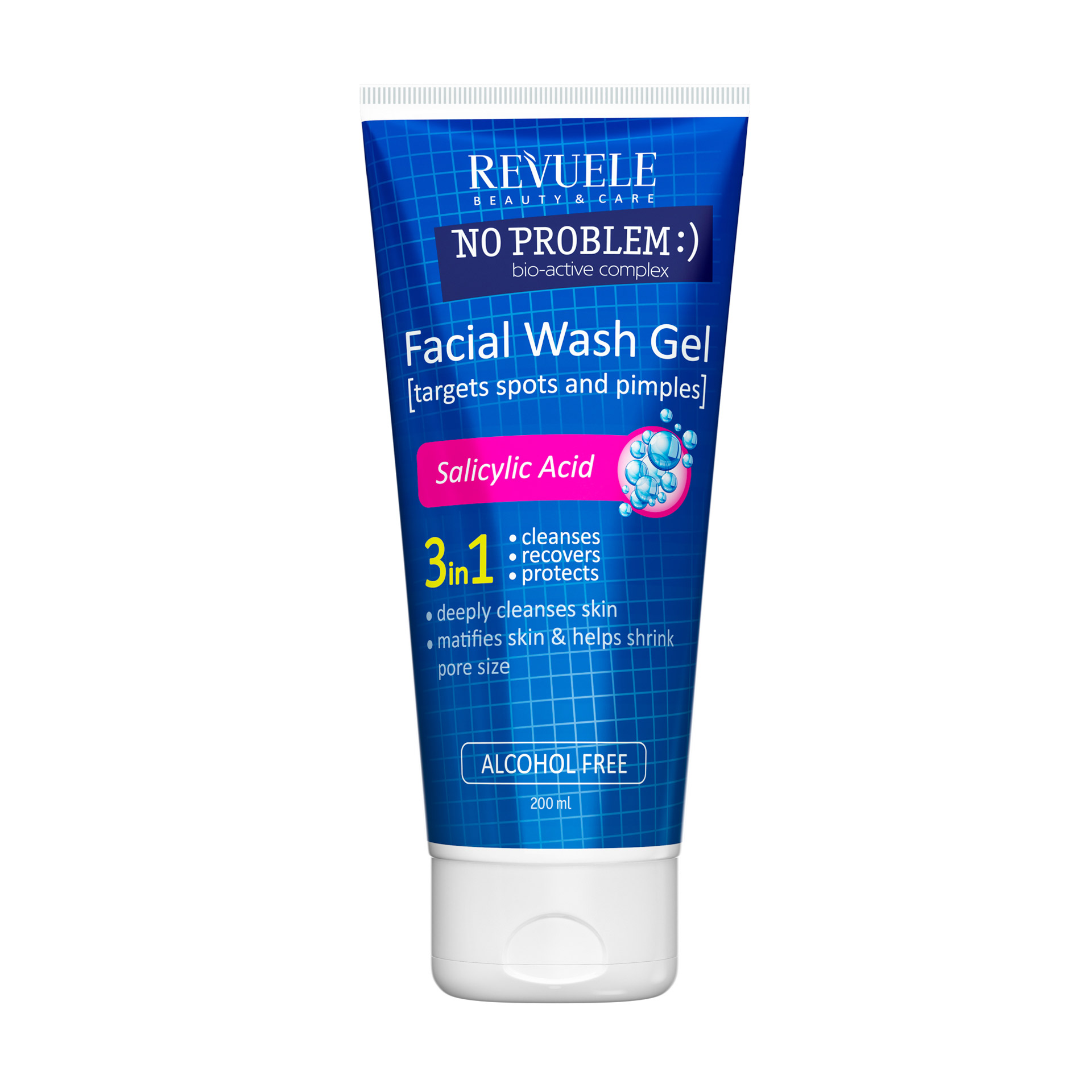 Дарина Гель для умывания Revuele No Problem Washing Gel 3 в 1 с салициловой кислотой, 200 мл photo