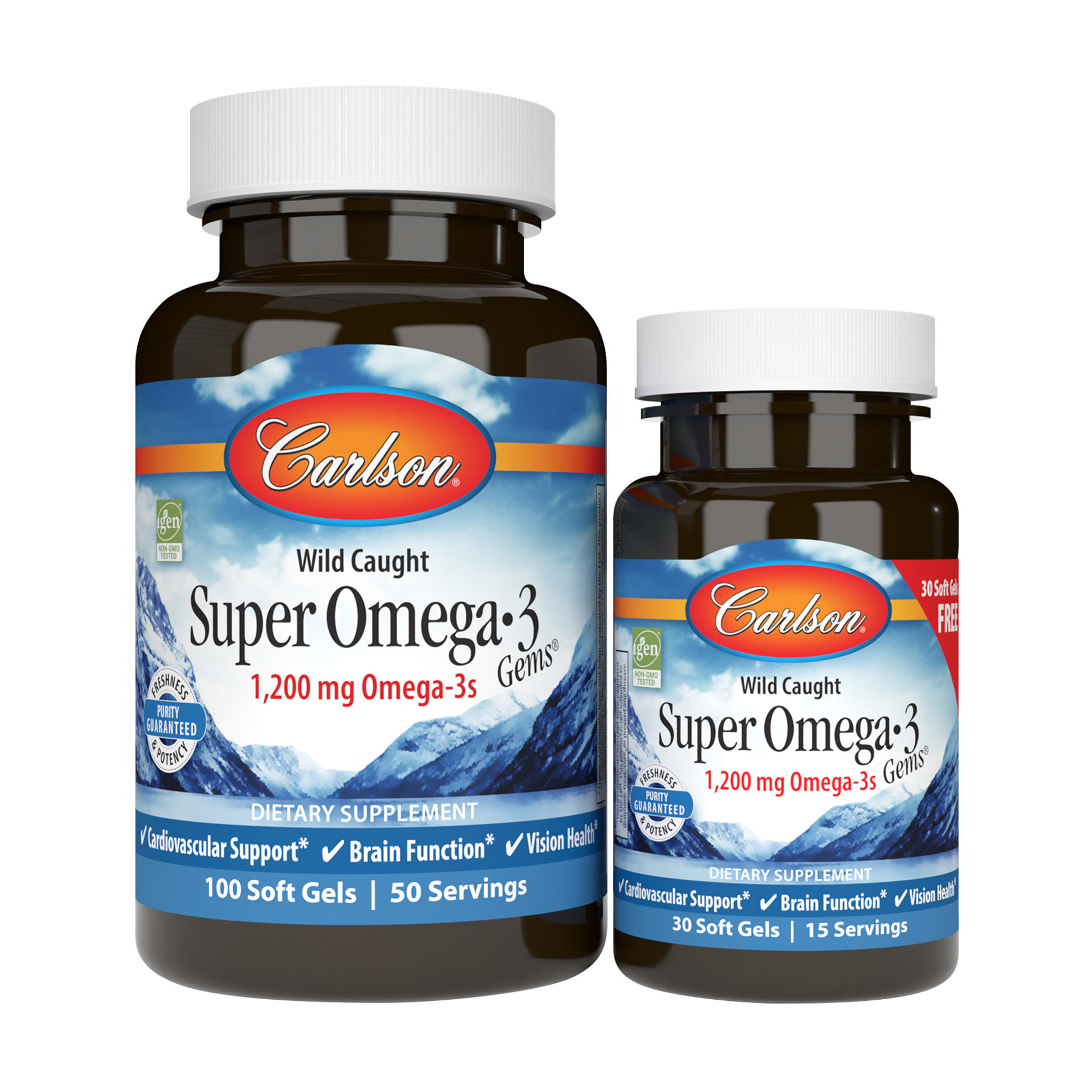 Фролова М. Омега-3 Carlson Labs Super Omega-3, 1200 мг, 100+30 капсул photo