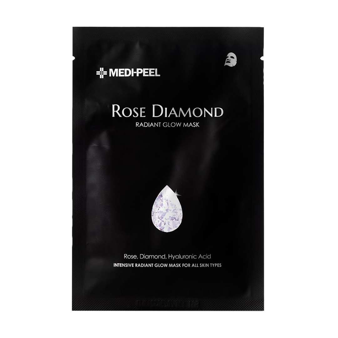 Ірина Ч. Тканевая маска для лица Medi-Peel Rose Diamond Radiant Glow Mask с алмазной пудрой, 25 мл photo
