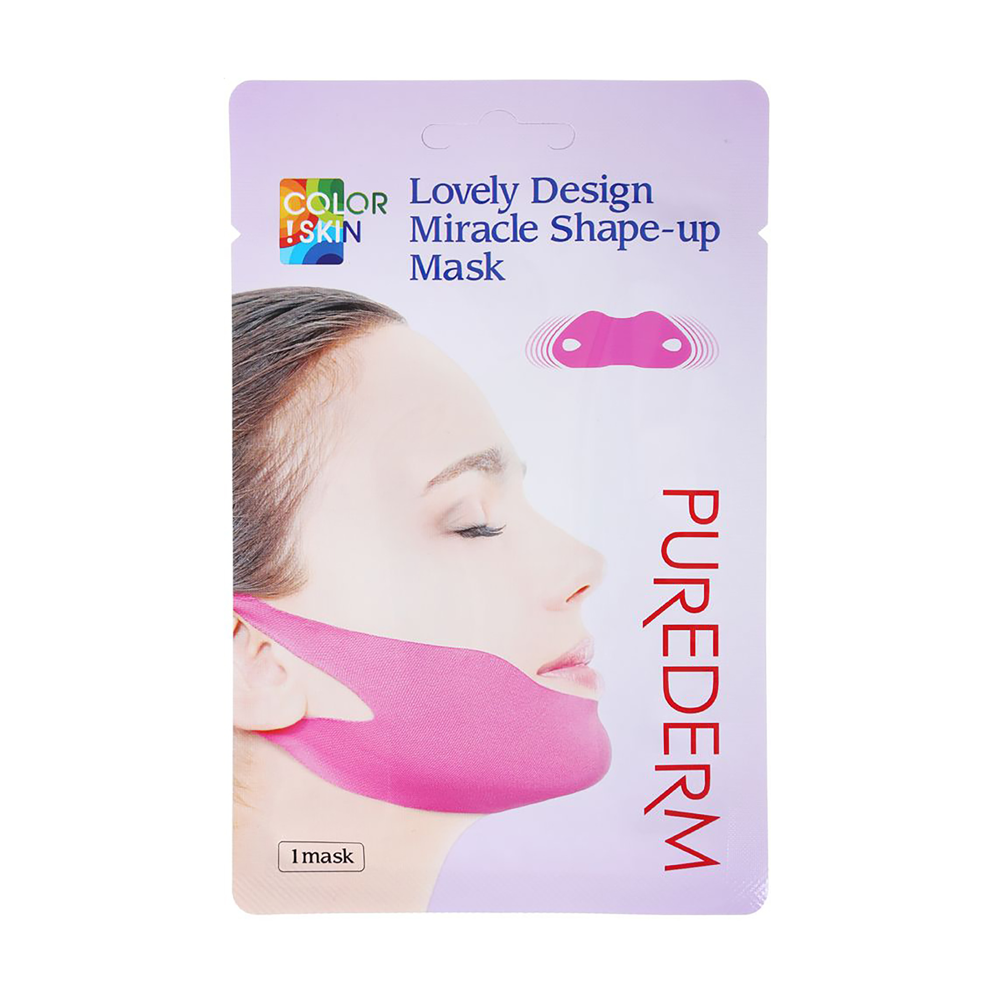 Ілона Маска-бандаж для подбородка и скул Purederm Lovely Design Miracle Shape-up Mask, 1 шт photo