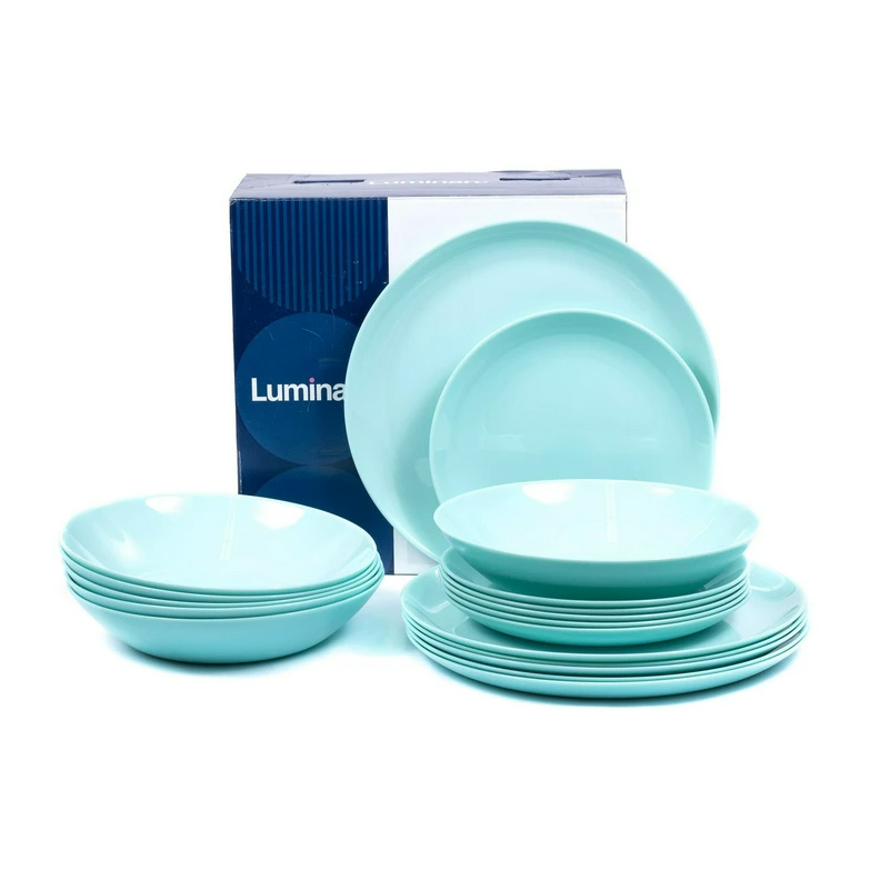 Борис М. Столовый сервиз Luminarc Diwali Light Turquoise, 18 предметов (P2963) photo