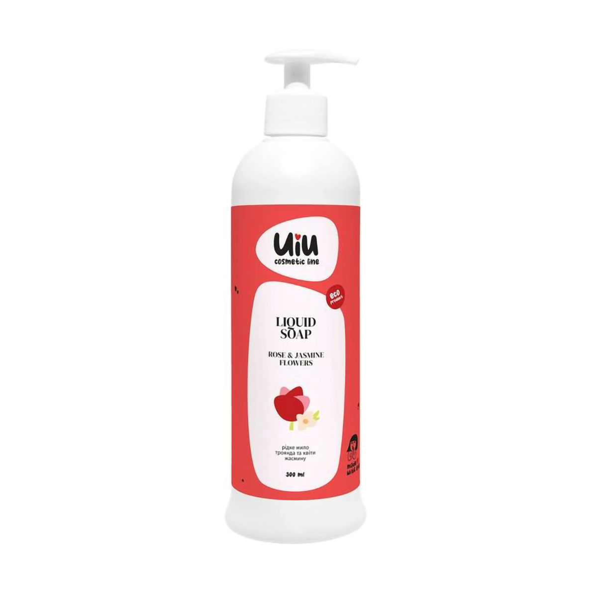 Олександра Г. Жидкое мыло UIU Liquid Soap Rose & Jasmine Flowers Роза и цветы жасмина, 300 мл photo