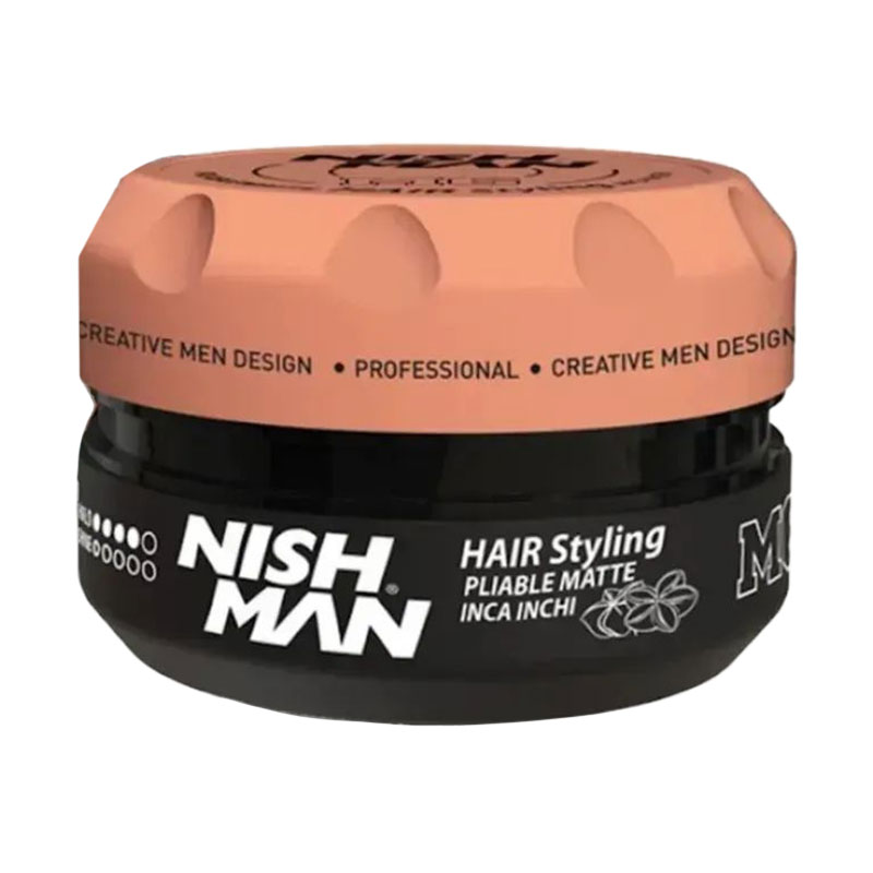 Олена Матовая помада для укладки волос Nishman М6 Hair Styling Fibre Cream Pomade, 100 мл photo