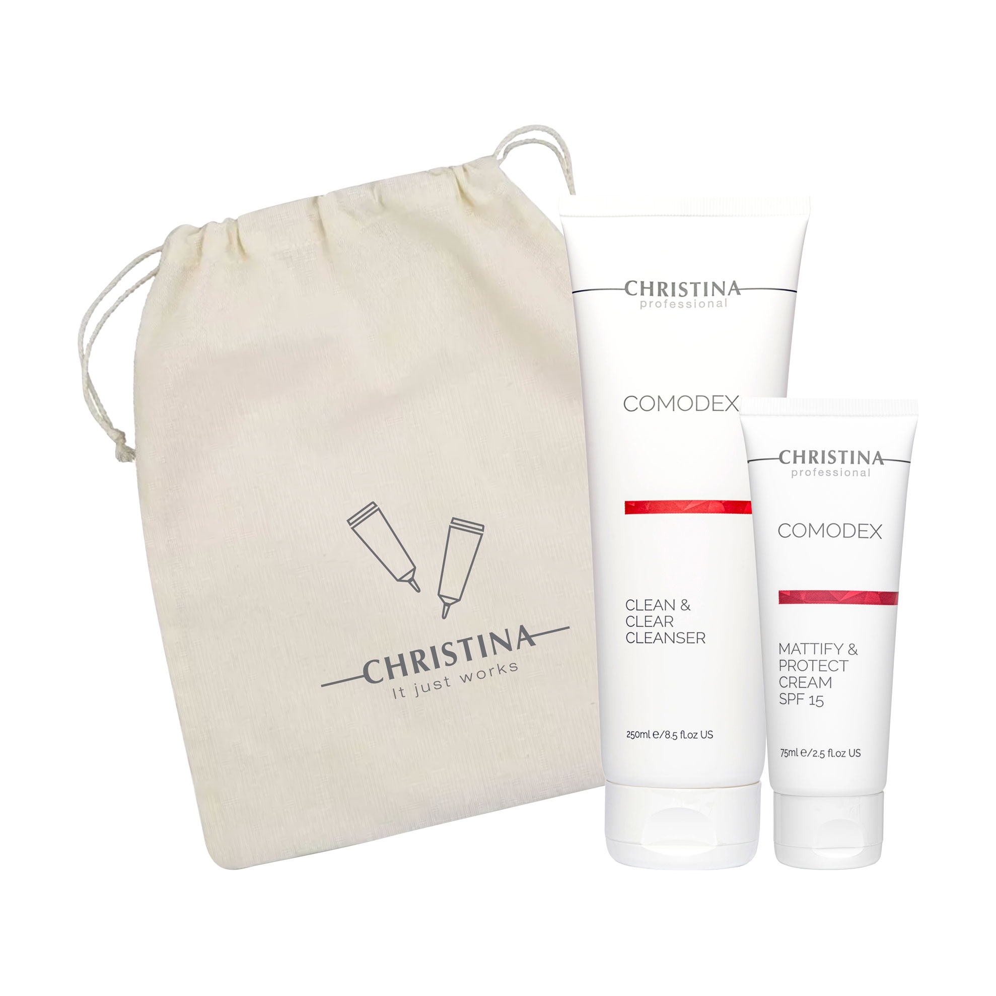 ЛІЛІЯ П. Набор для жирной и проблемной кожи лица Christina Gift Set Clean Skin For Oily & Problematic Skin (гель, 250 мл + крем, 75 мл) photo