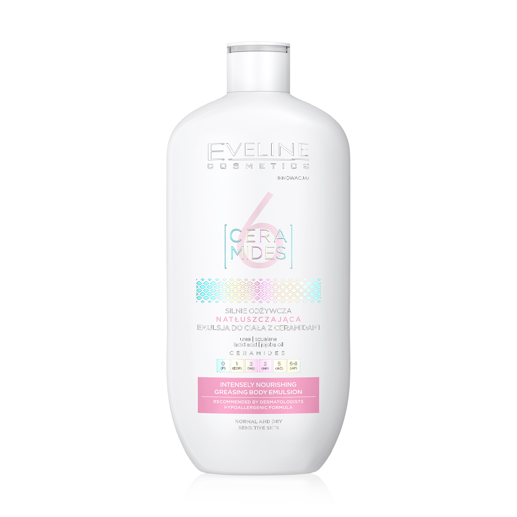 Марія Питательная эмульсия для тела Eveline Cosmetics 6 Ceramides Intensely Nourishing Greasing Body Emulsion, 350 мл photo