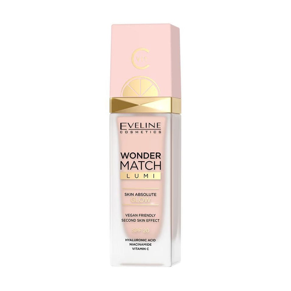 Евгения Б. Сияющая тональная основа для лица Eveline Cosmetics Wonder Match Lumi Foundation, SPF 20, 30 мл photo
