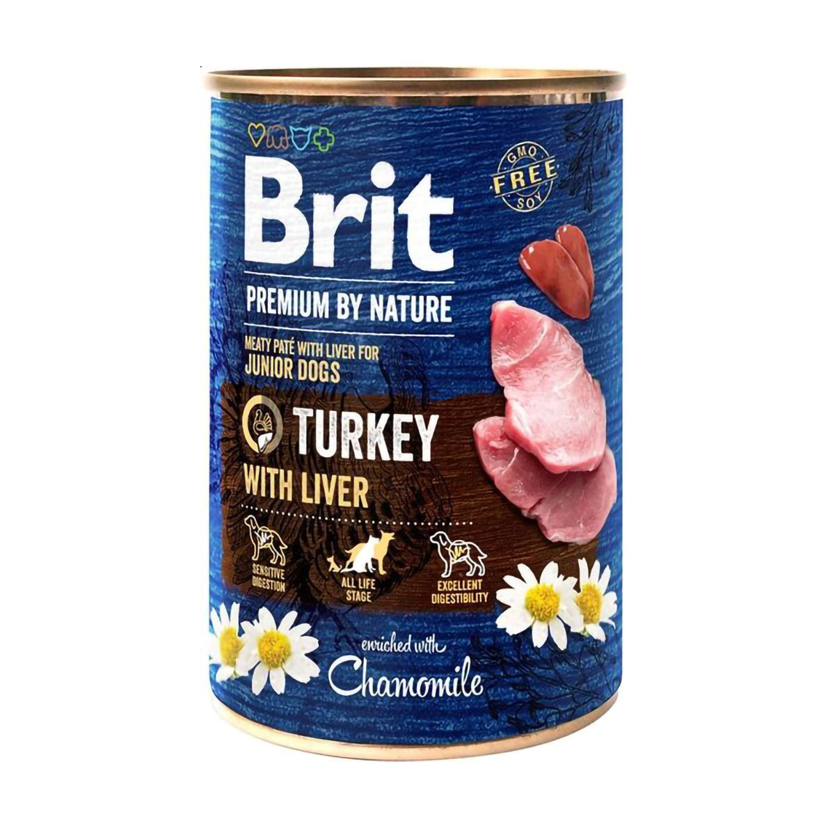 Тетяна Б. Влажный корм для собак Brit Premium by Nature Индейка с индюшиной печенью photo