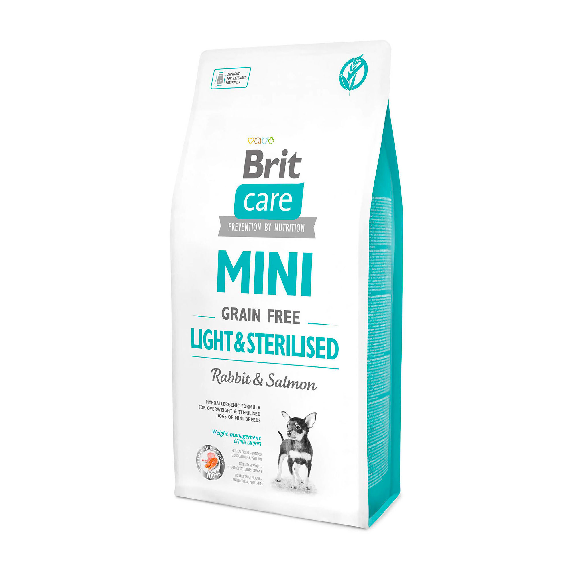 Марина Сухой корм для собак миниатюрных пород Brit Care Mini Light & Sterilised с избыточным весом или стерилизованных photo