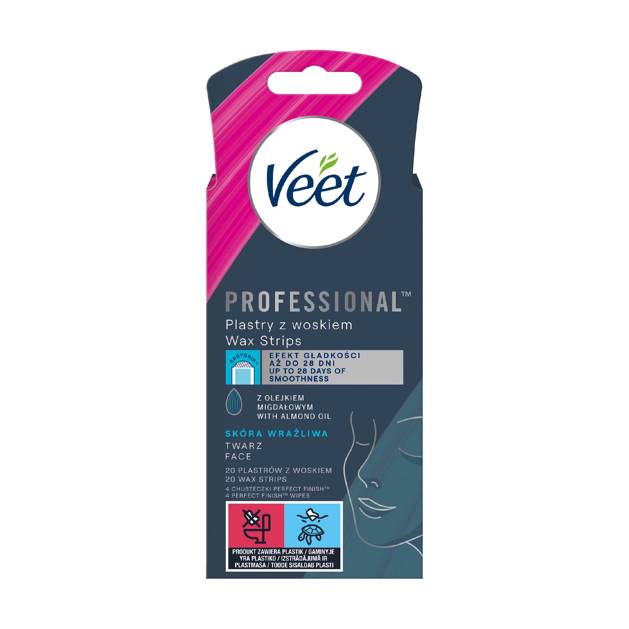 Юлия Г. Восковые полоски для депиляции Veet Professional для чувствительной кожи лица, 20 шт photo