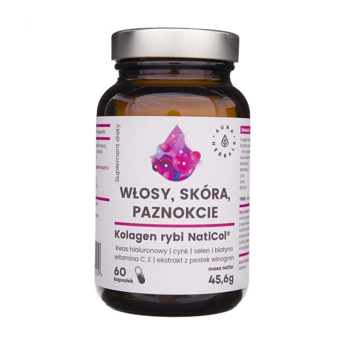 Андрей Коллаген Aura Herbals Collagen Fish Naticol 400 мг, 60 капсул photo