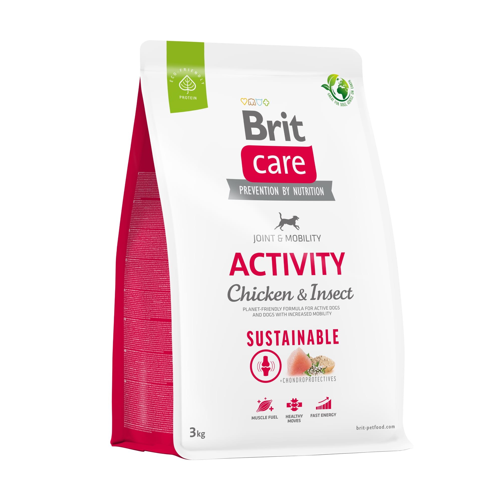 Марія Сухой корм для собак с повышенной активностью Brit Care Dog Sustainable Activity с курицей и насекомыми, 3 кг photo