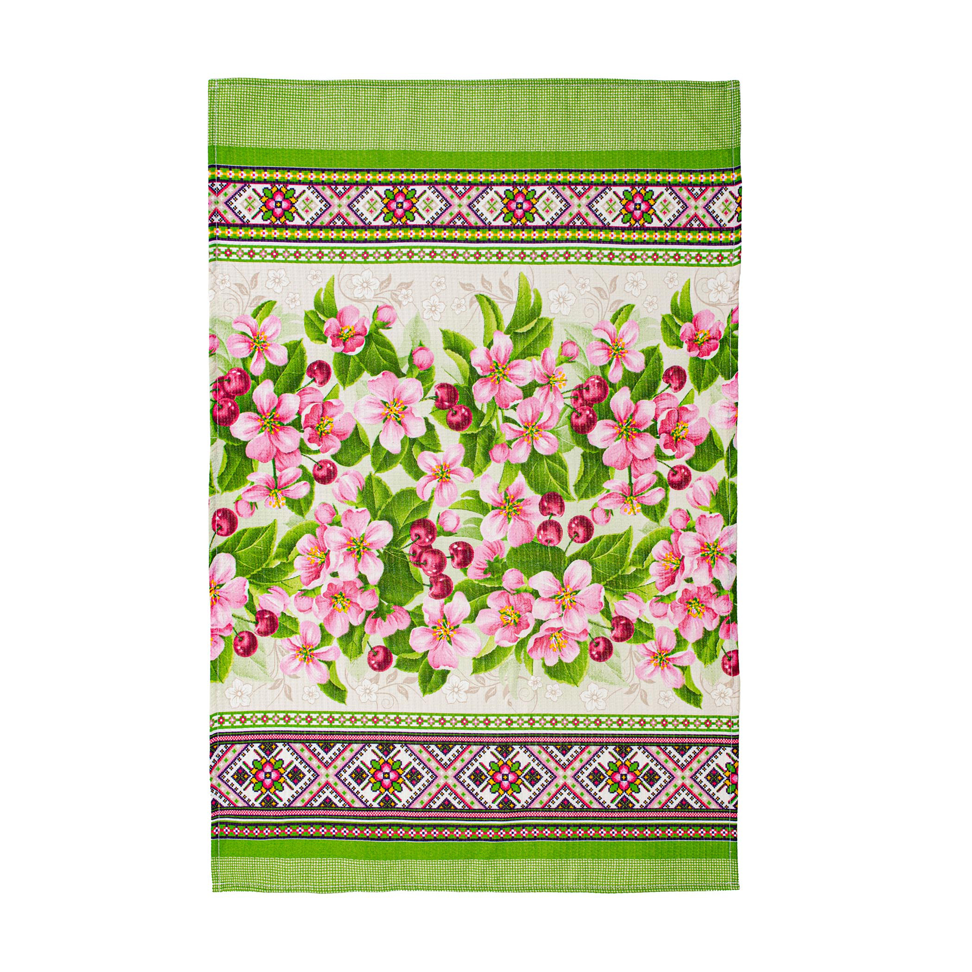 Наталя Кухонное полотенце вафельное Home Line Этно, яблочный цветок, 45*70 см (175459) photo