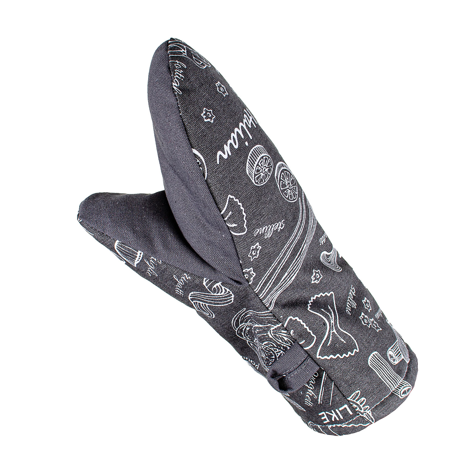 Наталя Перчатка кухонная Home Line Паста, графитовая, 19*30 см (полупанама) (177558) photo