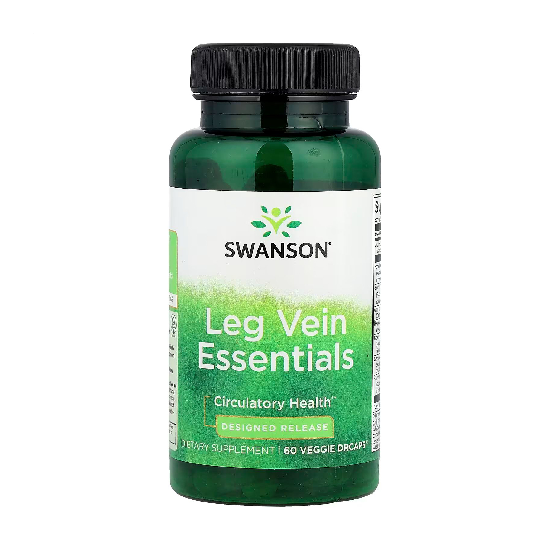 Маргарита Уценка! Противоварикозный комплекс Swanson Leg Vein Essentials Delayed-Release, 60 вегетарианских капсул photo