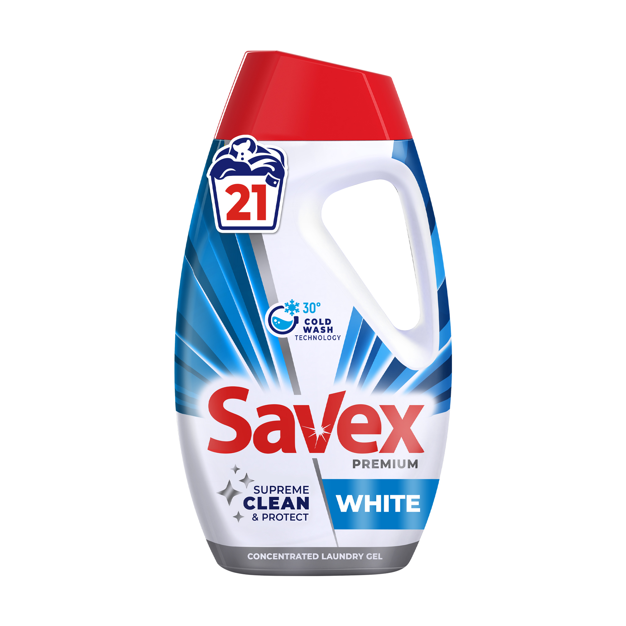 Гель для прання Savex Premium White для білих тканин, 21 цикл