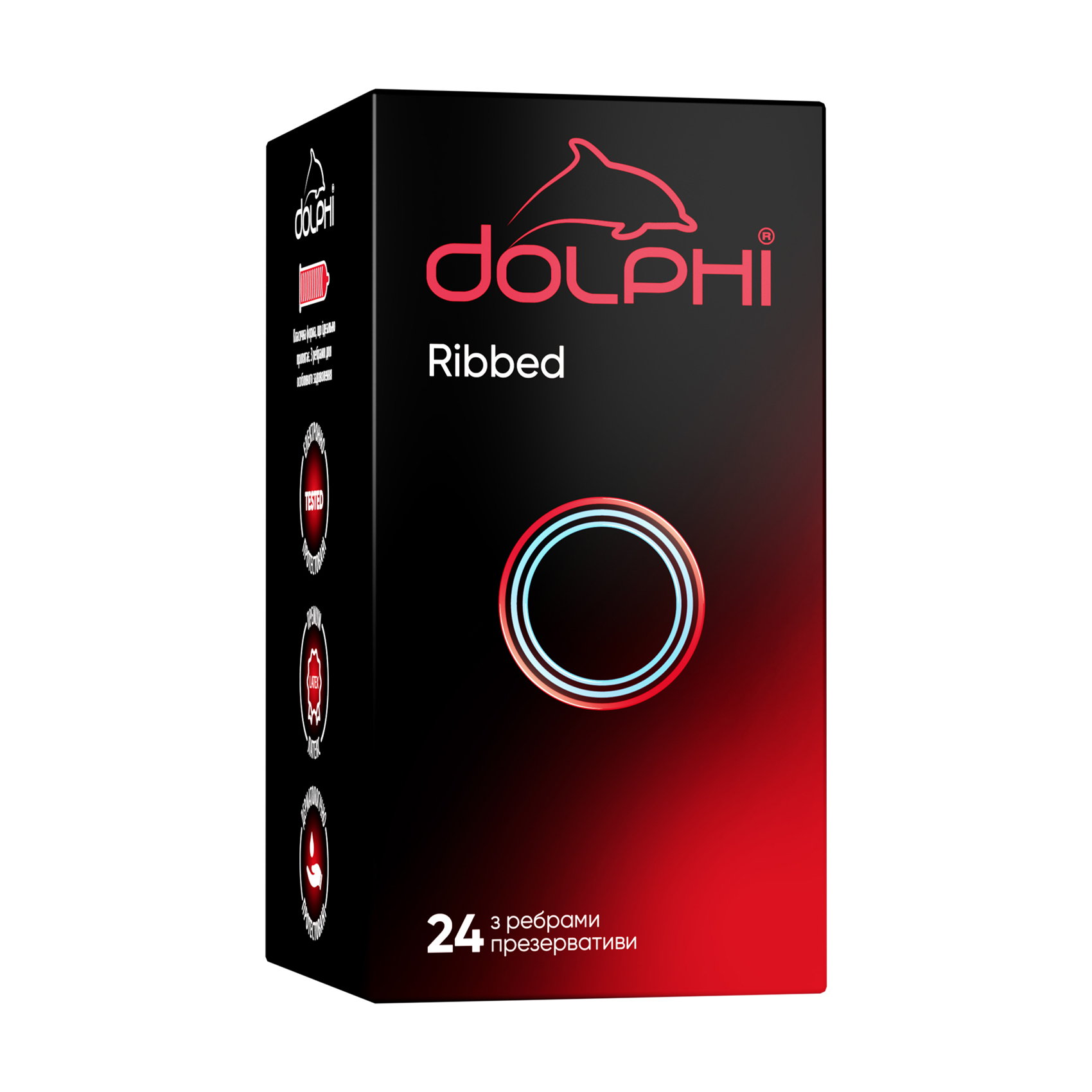 Олег Презервативы Dolphi Ribbed с ребрами, 24 шт photo