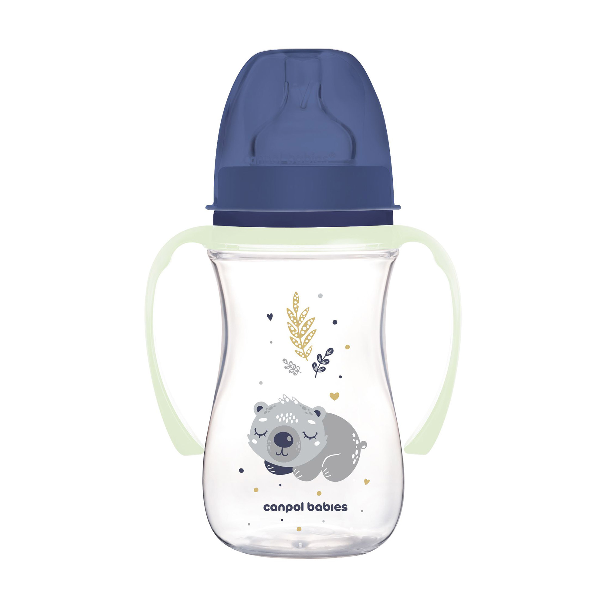 Инна Бутылка Canpol Babies EasyStart Sleepy Koala с широким отверстием, антиколиковая, голубая, 240 мл (35/237_blu) photo