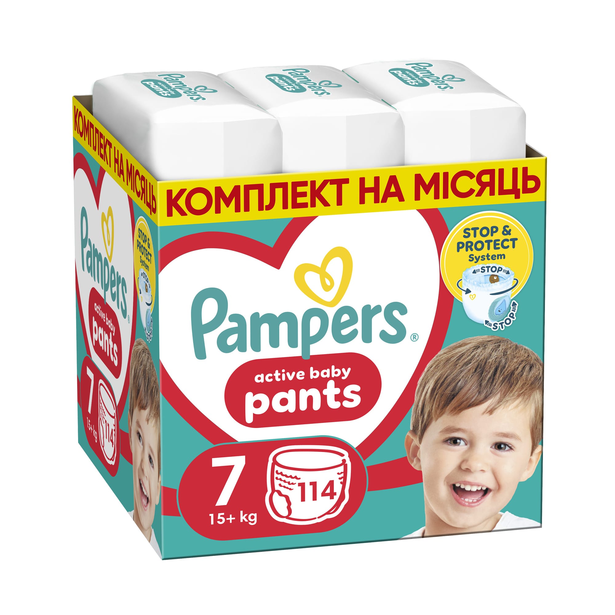 Підгузки-трусики Pampers Premium Care Pants розмір 7 (17+ кг), 114