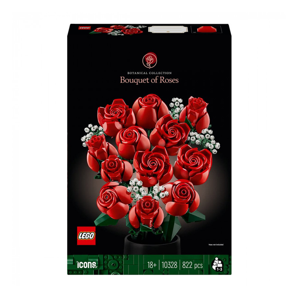 Конструктор LEGO Icons Букет роз, 822 детали, от 18 лет (10328