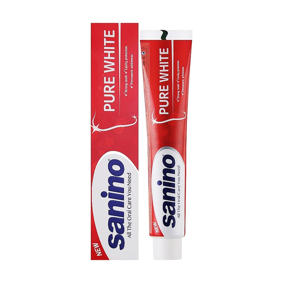 Зубная паста Sanino Pure White Отбеливающая - купить на ▷ EVA.UA